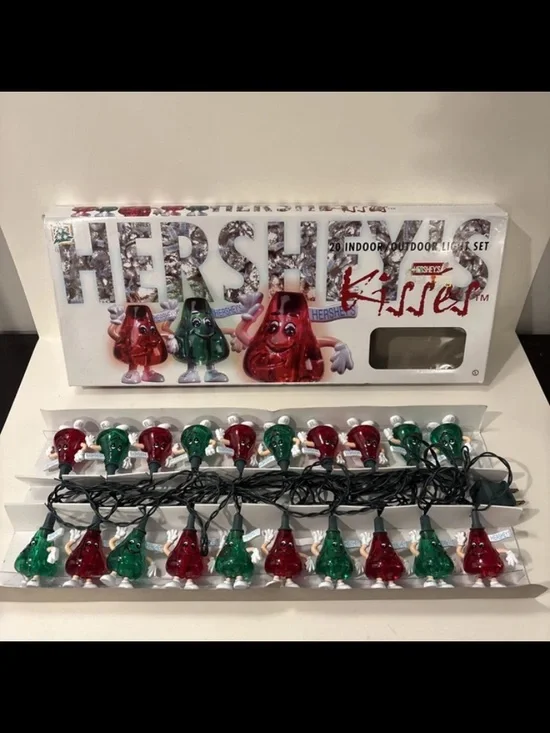 Hershey's Christmas Kisses 20 Light Set  21 Ft Length Indoor Outdoor VTG 1996
