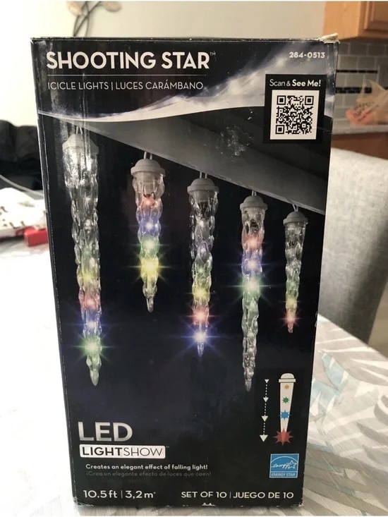 Gemmy Shooting Stars - 5 LED Icicles String Lights