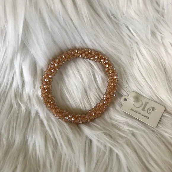 ole crystal beads stretch cluster bracelet