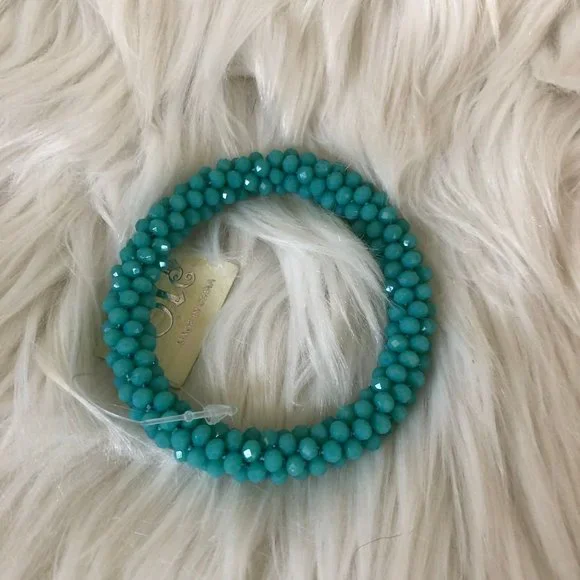 ole crystal beads stretch cluster bracelet