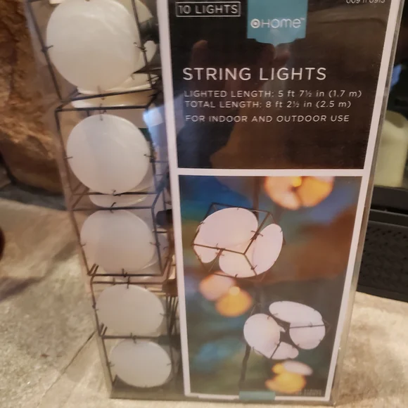 Home White String Lights 8' 2.5