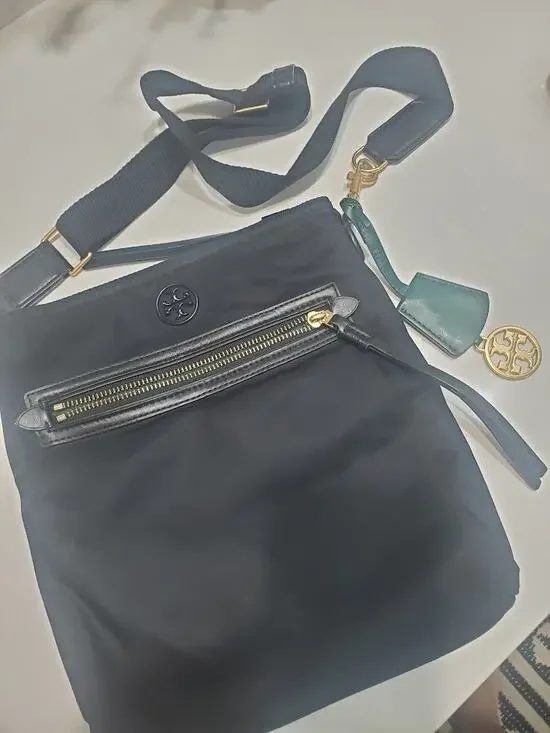 Tory Burch Nylon Messenger Bag Black