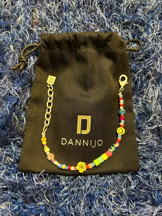 DANNIJO Multicolor Beaded Bracelet with Flower & Smiley Charms