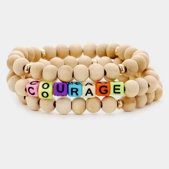 3 piece wood bracelet set