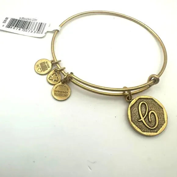 Alex + Ani Gold Initial C Bangle Bracelet NWT Costume Jewelry Casual