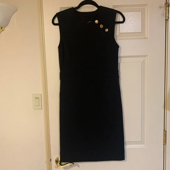 Tory Burch Black Sleeveless Knit Dress sz S