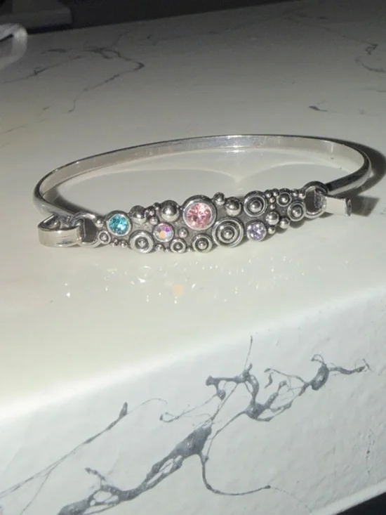 paparazzi Silver-Tone Bracelet with Pink, Blue and Purple Accents