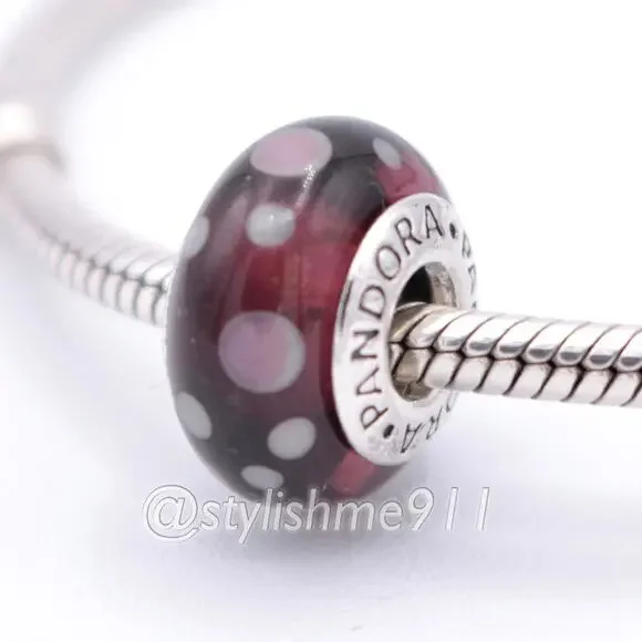 Authentic PANDORA Purple Bubbles Glass Murano - 790693