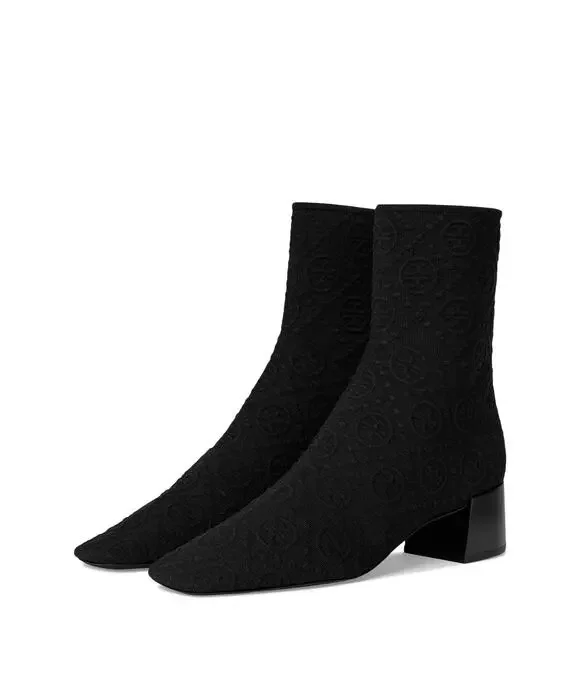 TORY BURCH WOMENS STRETCH ANKLE BOOT 45MM PERFECT BLACK 9 MEDIUM
