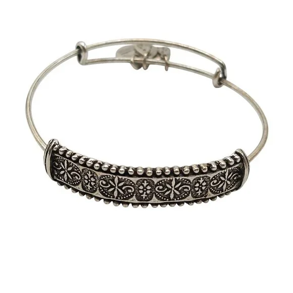 Alex & Ani Ultra Rare Trapeze Wrap Bracelet Sliver Tone Retired Hard To Find