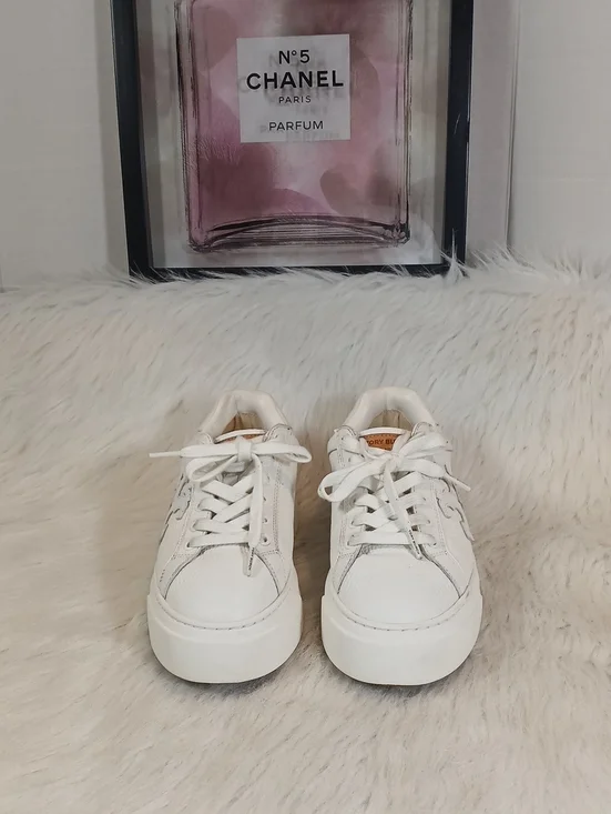 Tory Burch Color Block Platform  Lace-Up Sneakers Sz 6.5 Women's