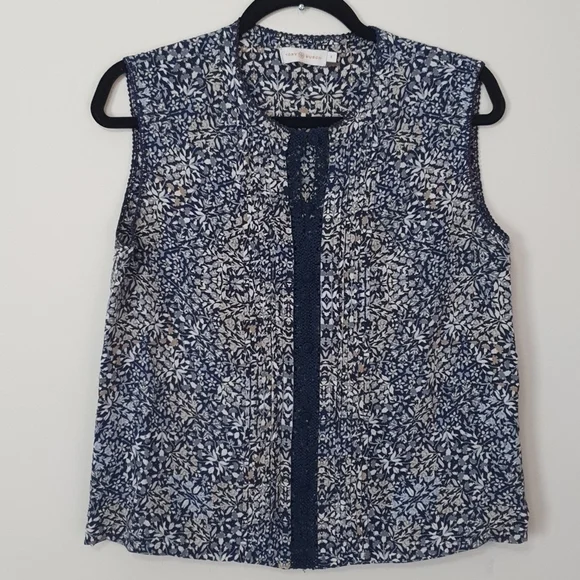 Tory Burch Silk Kaleidoscope Floral Blouse