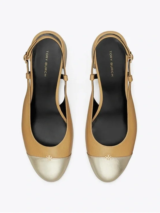 NWT TORY BURCH CAP-TOE SLINGBACK PUMPS