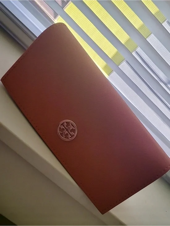 Tory Burch Coral Leather Sunglass Case