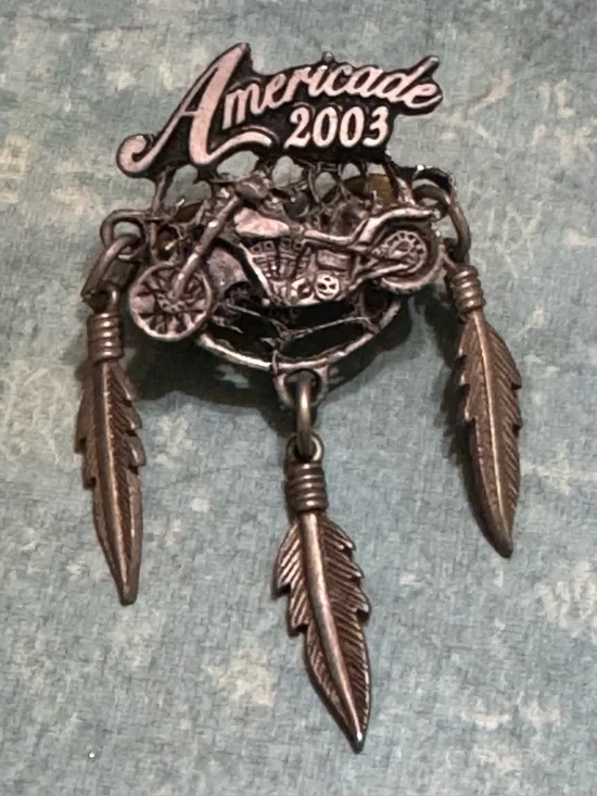 VINTAGE 2003 AMERICADE MOTORCYCLE RALLY PIN