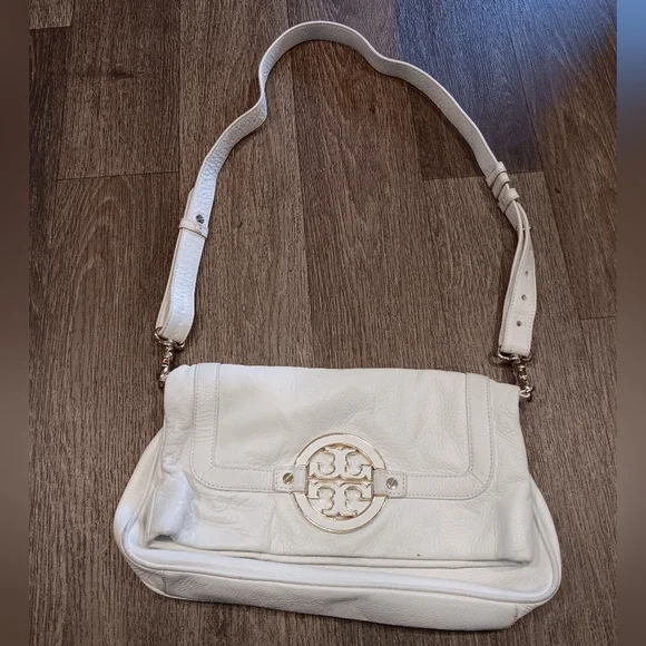 Tory Burch Amanda Foldover Convertible Crossbody Cream