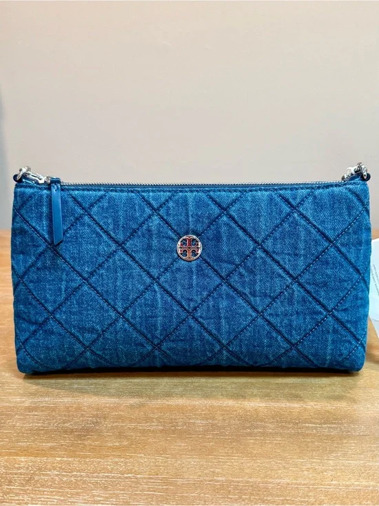 Tory Burch Willa Denim Quilted Shoulder Bag