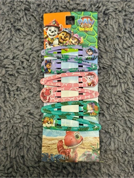 NWT hair clips from Paw Patrol The Dino Movie - set of 6