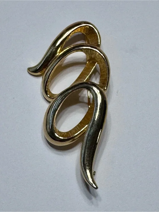 Gold-Tone Swirl Statement Brooch - Women's Costume Jewelry