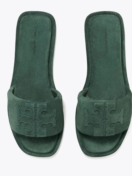 Tory Burch DOUBLE T SPORT SLIDE ‐ Warm Teal