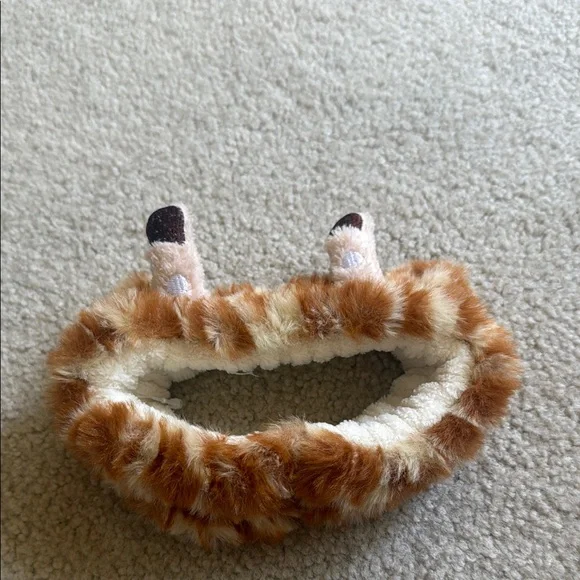 Kids Plush Animal Ear Headband in Brown - Soft Furry Accessory