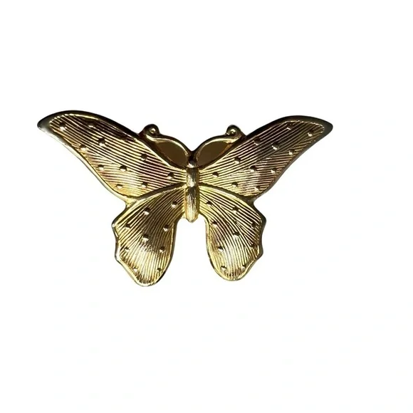 Vintage Gold Butterfly Brooch