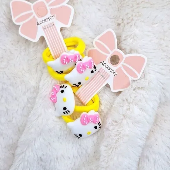 Hello kitty yellow hair bands for kids set