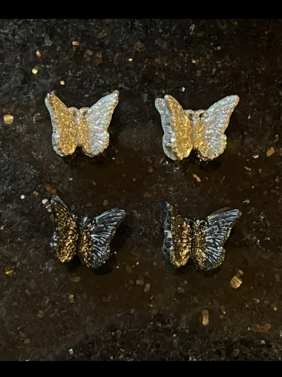 Mini Sparkly Butterfly Hair Claw Clips