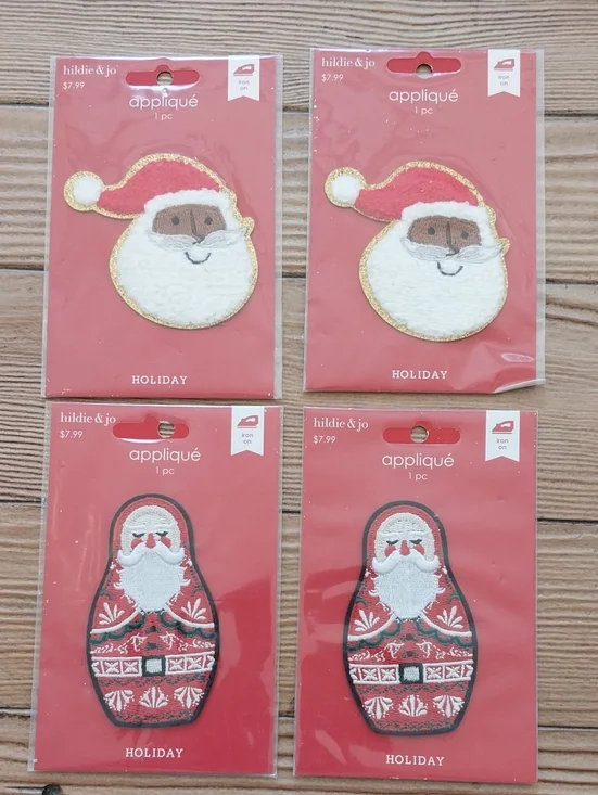 Bundle Of Appliqué Patches For Christmas