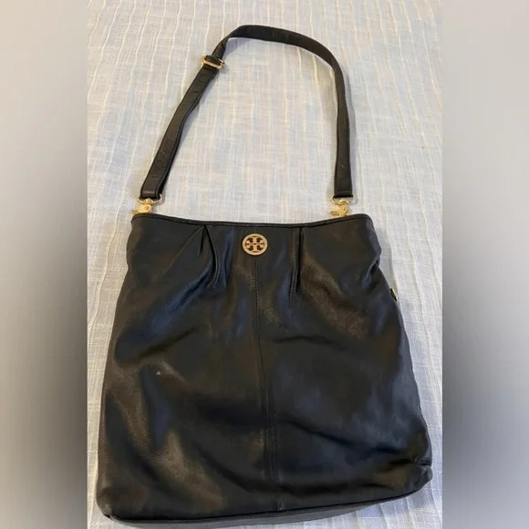 Tory Burch  Tote Black  Leather Shoulder‎ / Crossbody Bag Handbag