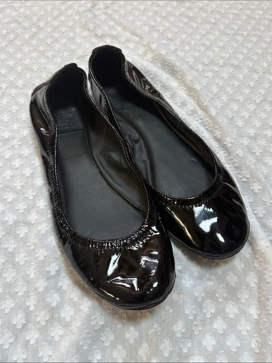 Tory Burch Eddie patent leather ballet flats size 9