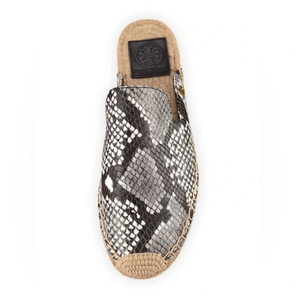 Tory Burch Max Snake-Print Espadrille Mule Size 6