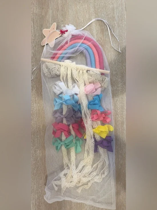 Rainbow Bow Organizer with Bows