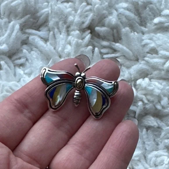 Eric Grossbardt Inlay Butterfly‎ Brooch