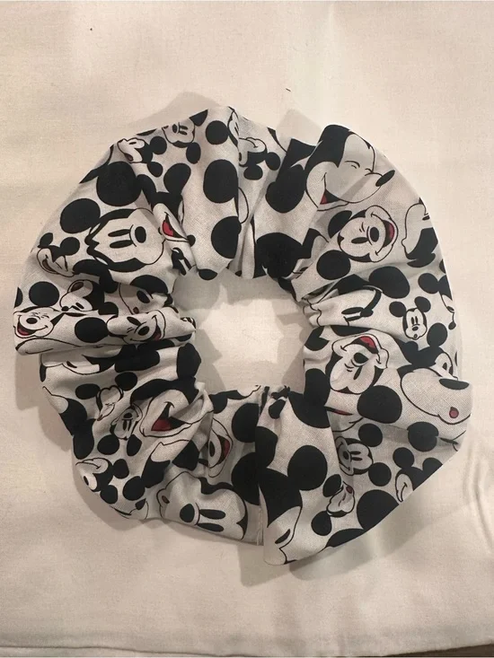 Mickey Mouse Black & White Kids Scrunchie