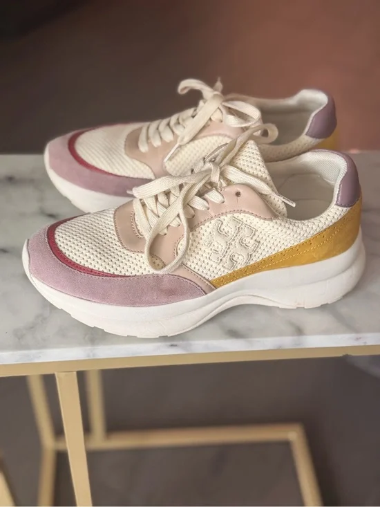 Tory Burch Women's Cream Multicolor Casual Sneakers