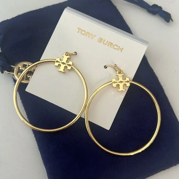Tory Burch Stocked-T Hoop