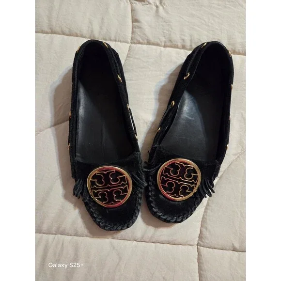 Tory Burch green mocassins size 5