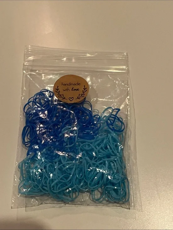 Blue Hair Elastics 300 Pieces Total NIP
