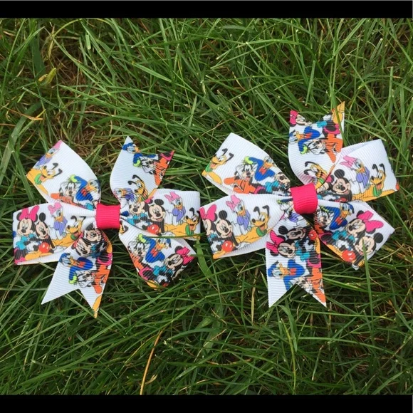 Mickey Mouse Character Hair‎ Bows 2pk