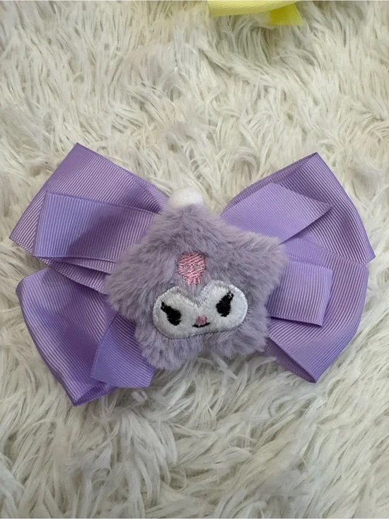Lavender Kuromi Plush hair clip Hair Bow
