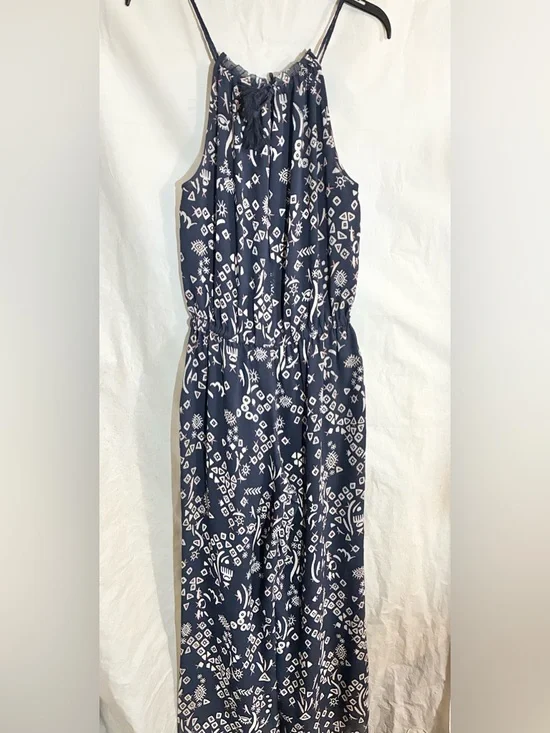 Tory Burch Ethnic Jumpsuit Sz XS Pockets Adjust Straps 1Pc whymsy Fairycore