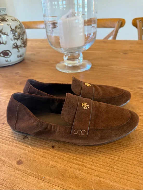 Tory Burch Dark Cocoa Brown Suede Loafer - Size 9