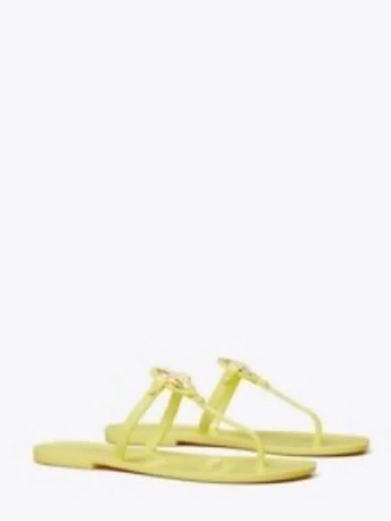 Tory Burch Mini Miller Yellow Logo Thong Sandals