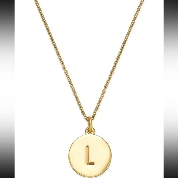 Kate Spade New York Initial Pendant Necklace L Gold