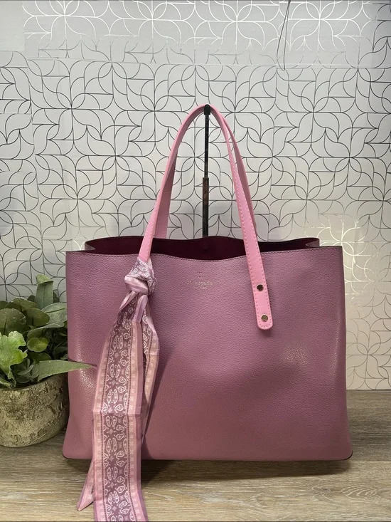 Kate Spade pink purple tote bag