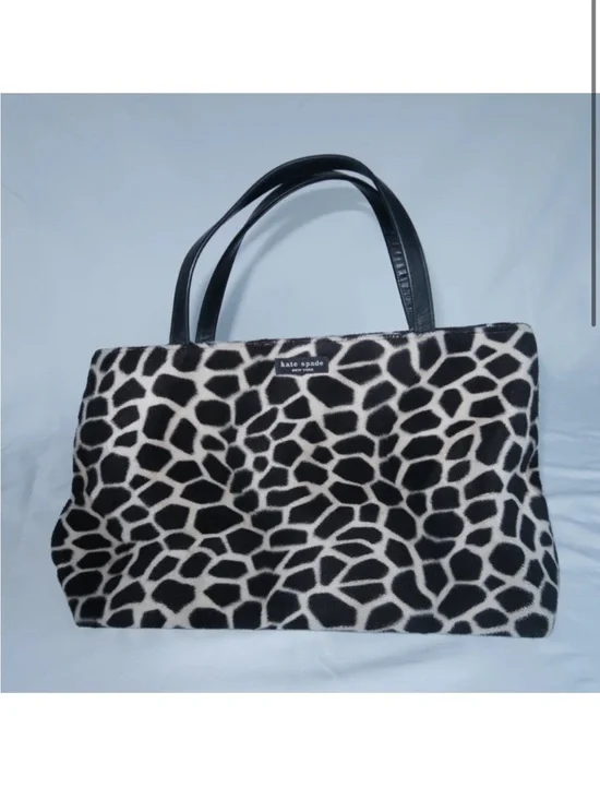 kate spade Black and White Giraffe-Print Tote