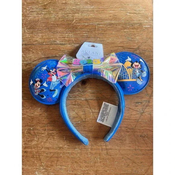 Disney Aulani Mickey Mouse Ears Headband Fireworks Authentic NWT 2025 READ