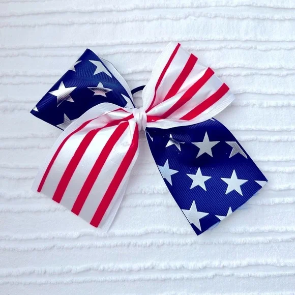 American Flag Cheerleading Bow