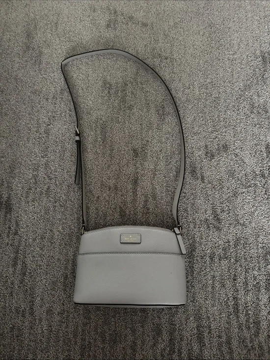 kate spade Pebbled Gray Crossbody Bag